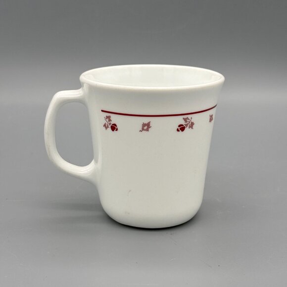 Corning Ware Corelle Burgundy Rose White Flower Coffee Tea Cup Mugs (Set of 2) - Picture 3 of 5